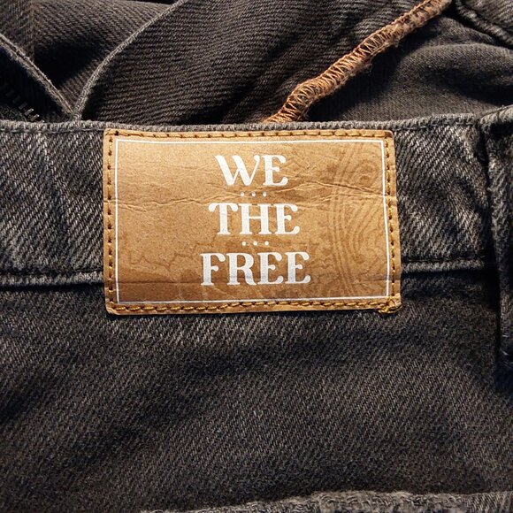 We the Free Tinsley Baggy High-Rise Straight Leg Black Jeans - 28 Good Condition - Picture 5 of 11